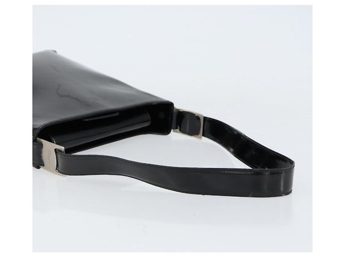 Borsa a Spalla Vala Smalto Nero Argento Salvatore Ferragamo Auth bs31356 - vista 7