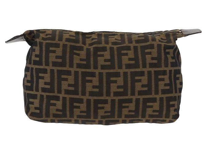 FENDI Zucca Canvas Tasche Schwarz Braun Auth am9590 - Ansicht 13