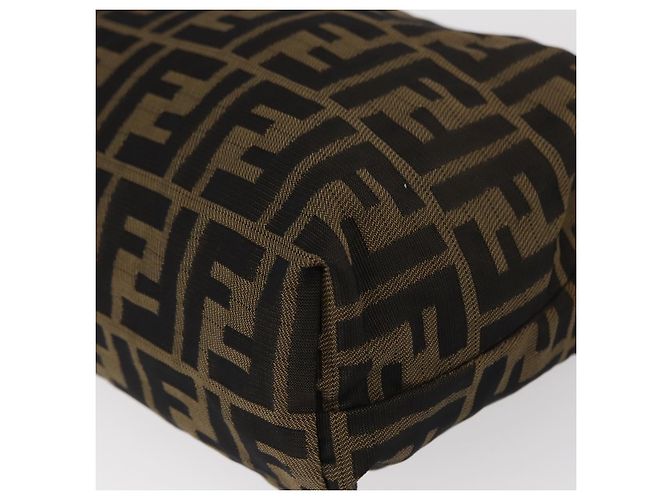FENDI Zucca Canvas Tasche Schwarz Braun Auth am9590 - Ansicht 14