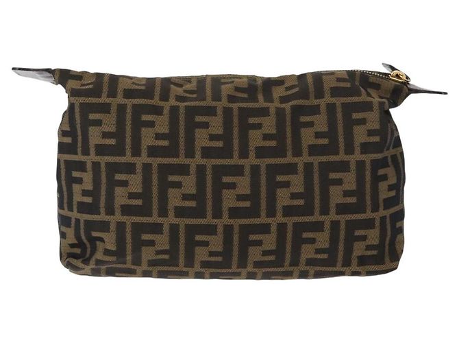 FENDI Zucca Canvas Tasche Schwarz Braun Auth am9590 - Ansicht 2