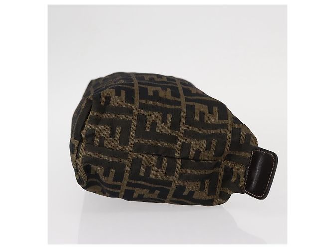 FENDI Zucca Canvas Tasche Schwarz Braun Auth am9590 - Ansicht 3