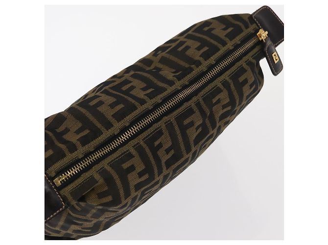 FENDI Zucca Canvas Tasche Schwarz Braun Auth am9590 - Ansicht 5