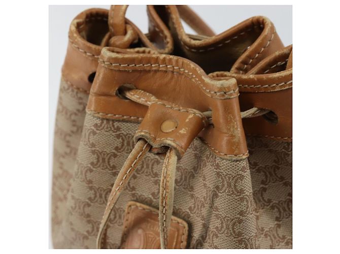 Céline Borsa a Spalla in Tela Macadam CELINE Beige Auth BA8004 - vista 10
