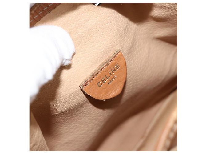 Céline Borsa a Spalla in Tela Macadam CELINE Beige Auth BA8004 - vista 18