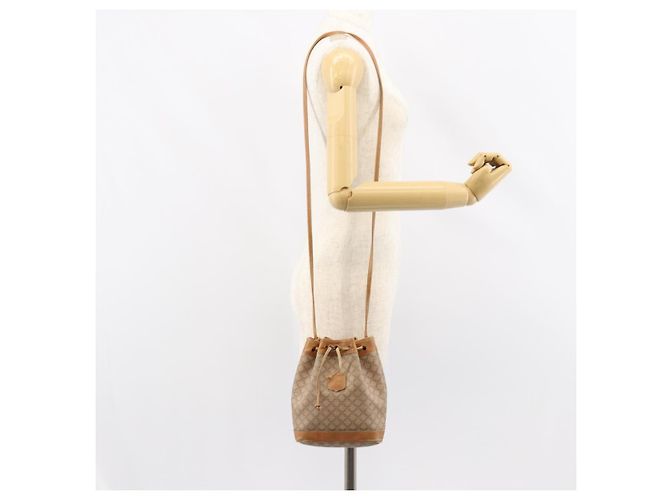 Céline Borsa a Spalla in Tela Macadam CELINE Beige Auth BA8004 - vista 21