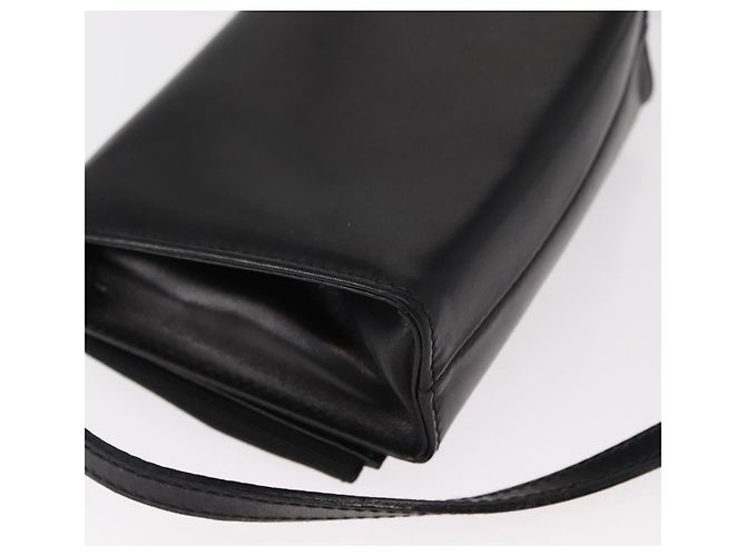 Borsa a Spalla Vala in Pelle Nera e Oro Salvatore Ferragamo Auth ka135 Nero D'oro - vista 16