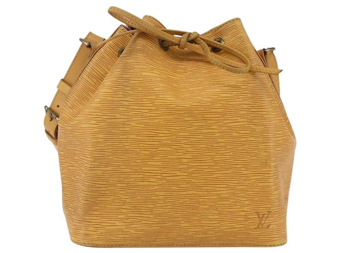 Noe LOUIS VUITTON Borsa a Spalla Petit Noé Epi Gialla M44109 LV Auth BA7921 Giallo - vista 13