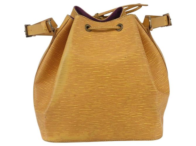 Noe LOUIS VUITTON Borsa a Spalla Petit Noé Epi Gialla M44109 LV Auth BA7921 Giallo - vista 2