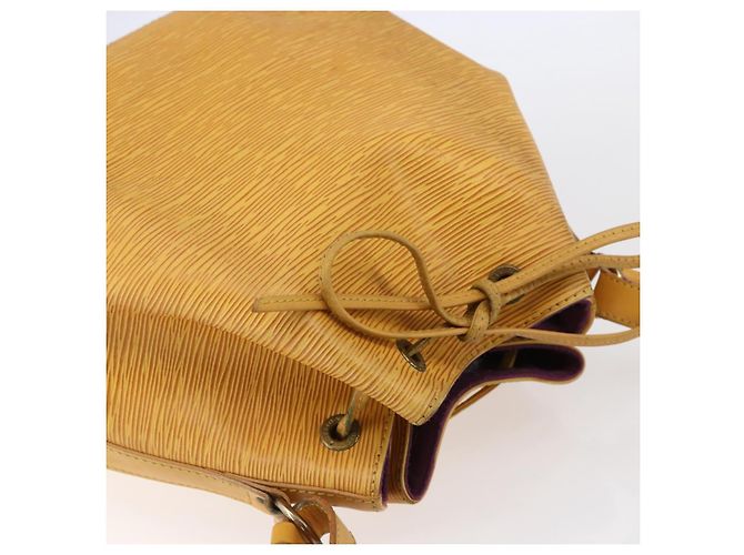Noe LOUIS VUITTON Borsa a Spalla Petit Noé Epi Gialla M44109 LV Auth BA7921 Giallo - vista 6