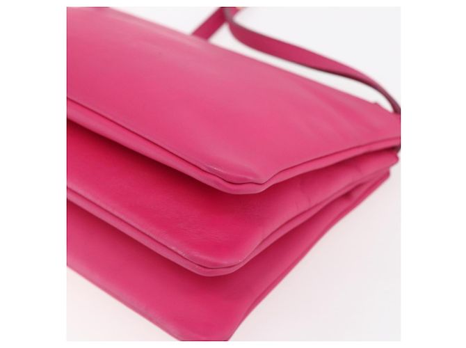 Céline Borsa a Spalla Trio Small in Pelle Rosa Oro Auth BA7686 D'oro - vista 15