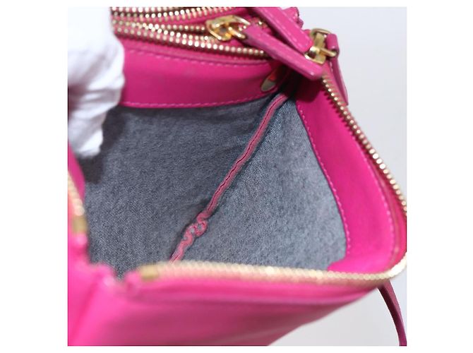 Céline Borsa a Spalla Trio Small in Pelle Rosa Oro Auth BA7686 D'oro - vista 18