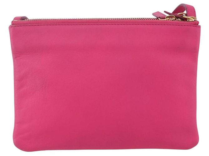 Céline Borsa a Spalla Trio Small in Pelle Rosa Oro Auth BA7686 D'oro - vista 2