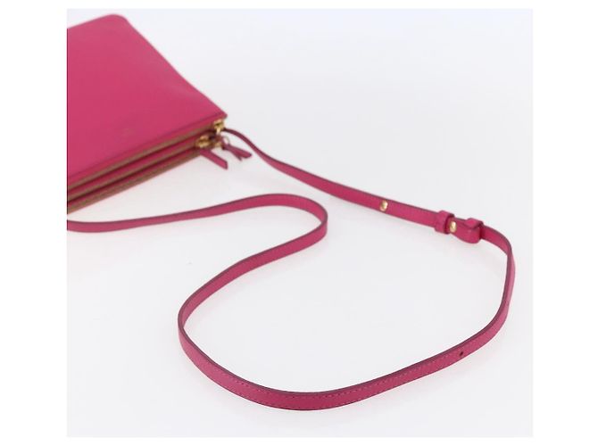 Céline Borsa a Spalla Trio Small in Pelle Rosa Oro Auth BA7686 D'oro - vista 7