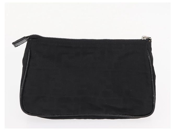 FENDI Zucca Canvas Clutch Tasche PVC 2 Set Beige Schwarz Auth bs31055 - Ansicht 11