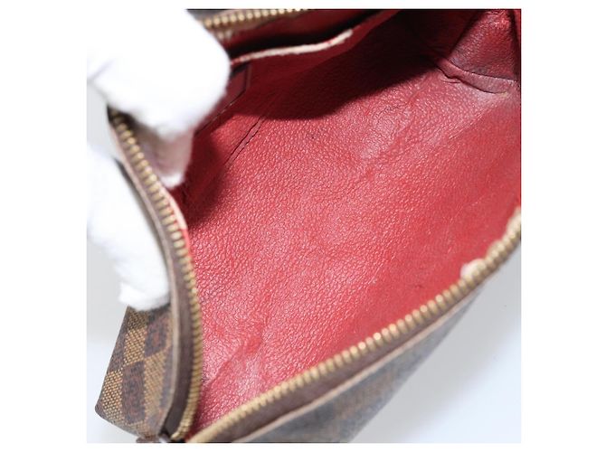 LOUIS VUITTON Pochette Cosmetica PM Damier Ebene N47516 Auth LV 152666 - vista 10