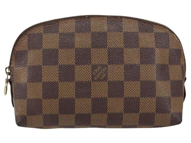 LOUIS VUITTON Pochette Cosmetica PM Damier Ebene N47516 Auth LV 152666 - vista 13