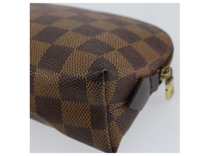 LOUIS VUITTON Pochette Cosmetica PM Damier Ebene N47516 Auth LV 152666 - vista 15