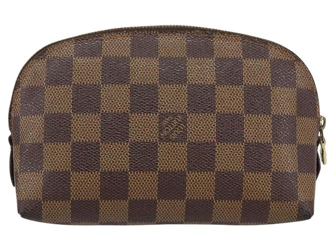 LOUIS VUITTON Pochette Cosmetica PM Damier Ebene N47516 Auth LV 152666 - vista 2