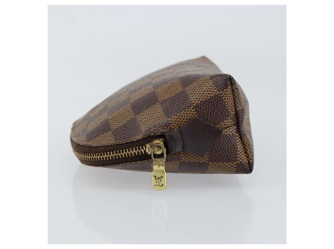 LOUIS VUITTON Pochette Cosmetica PM Damier Ebene N47516 Auth LV 152666 - vista 4