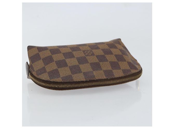 LOUIS VUITTON Pochette Cosmetica PM Damier Ebene N47516 Auth LV 152666 - vista 5