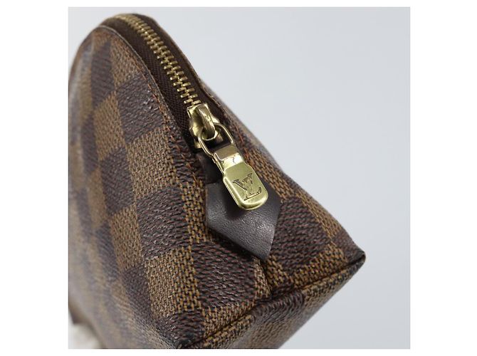 LOUIS VUITTON Pochette Cosmetica PM Damier Ebene N47516 Auth LV 152666 - vista 8