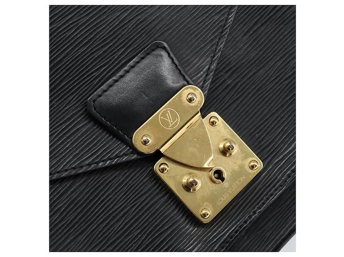 LOUIS VUITTON Borsa a Mano Epi Monceau 28 Nera M52122 LV Auth ka020 Nero - vista 19