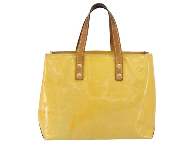 LOUIS VUITTON Monogram Vernis Reade PM Borsa a Mano Grigia M91145 LV Auth 153395 Grigio - vista 13