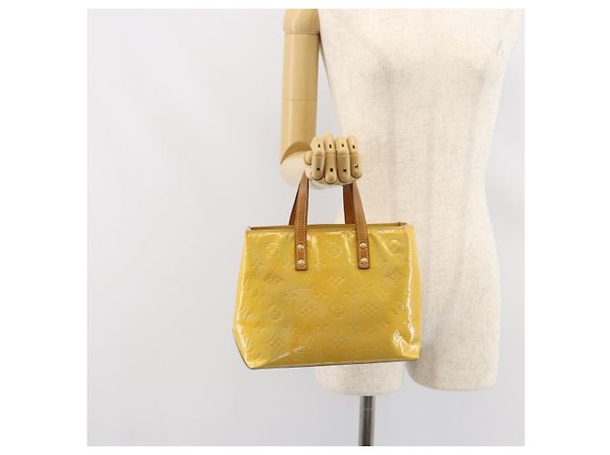LOUIS VUITTON Monogram Vernis Reade PM Borsa a Mano Grigia M91145 LV Auth 153395 Grigio - vista 22