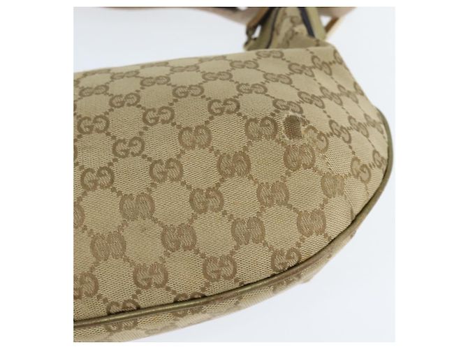Borsa a Spalla Gucci GG Canvas Sherry Line Beige Oro 181092 Auth 150514 D'oro - vista 13