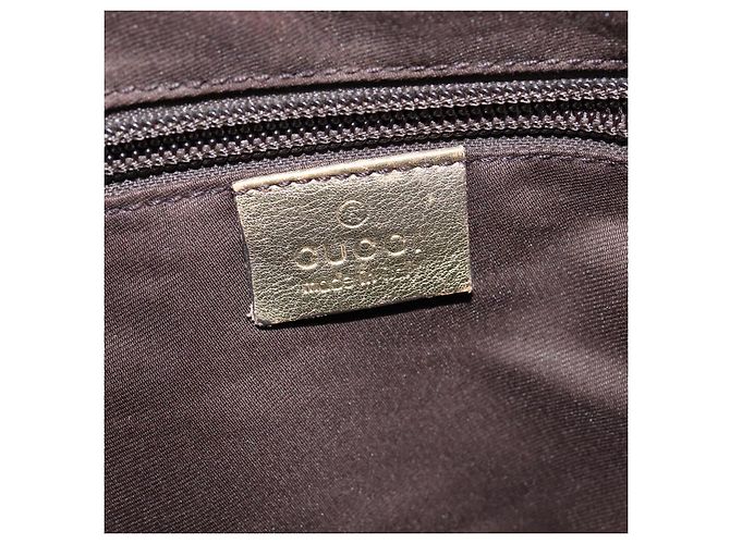 Borsa a Spalla Gucci GG Canvas Sherry Line Beige Oro 181092 Auth 150514 D'oro - vista 15