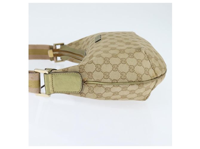 Borsa a Spalla Gucci GG Canvas Sherry Line Beige Oro 181092 Auth 150514 D'oro - vista 4