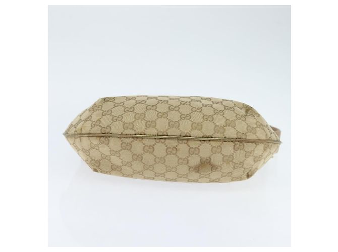 Borsa a Spalla Gucci GG Canvas Sherry Line Beige Oro 181092 Auth 150514 D'oro - vista 9
