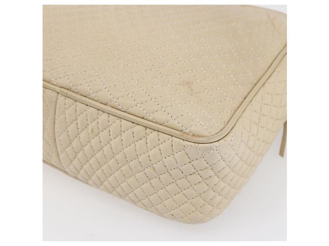 BALLY Borsa a Spalla in Pelle Trapuntata con Catena Avorio Oro Auth 151031 D'oro Crudo - vista 15
