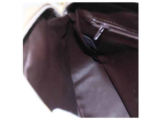 BALLY Borsa a Spalla in Pelle Trapuntata con Catena Avorio Oro Auth 151031 D'oro Crudo - vista 19
