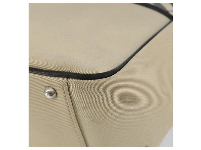 Burberry Nova Check Handtasche aus Canvas Beige Silber Authentisch bs30646 - vue 15