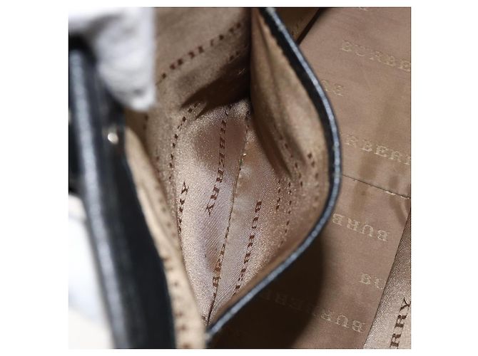 Burberry Nova Check Handtasche aus Canvas Beige Silber Authentisch bs30646 - vue 22