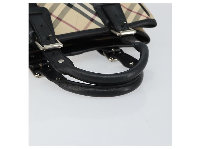 Burberry Nova Check Handtasche aus Canvas Beige Silber Authentisch bs30646 - vue 7