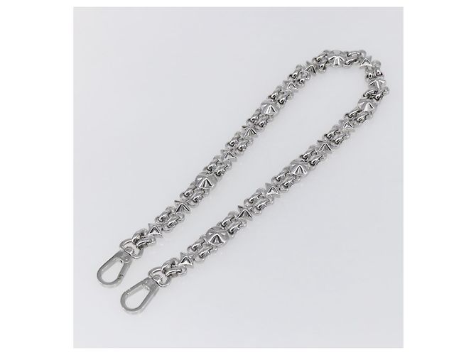 LOUIS VUITTON Cintura a Spalla in Catena Metal 23,6"" Argento LV Auth 150644 - vista 2