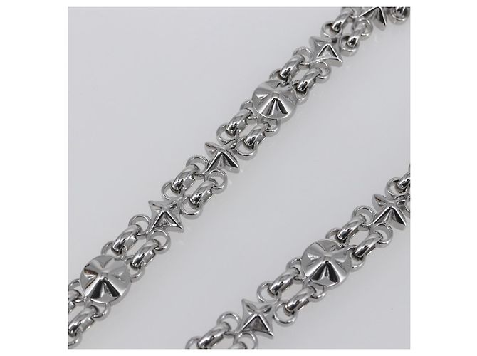 LOUIS VUITTON Cintura a Spalla in Catena Metal 23,6"" Argento LV Auth 150644 - vista 4