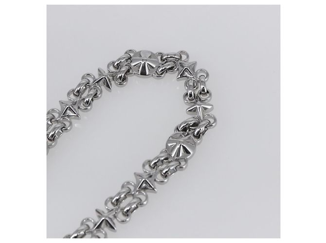 LOUIS VUITTON Cintura a Spalla in Catena Metal 23,6"" Argento LV Auth 150644 - vista 5