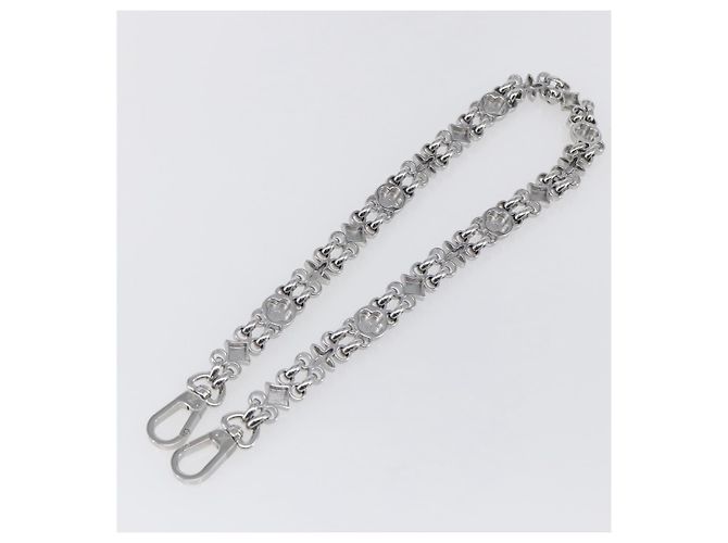 LOUIS VUITTON Cintura a Spalla in Catena Metal 23,6"" Argento LV Auth 150644 - vista 6