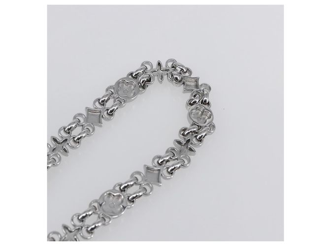 LOUIS VUITTON Cintura a Spalla in Catena Metal 23,6"" Argento LV Auth 150644 - vista 9
