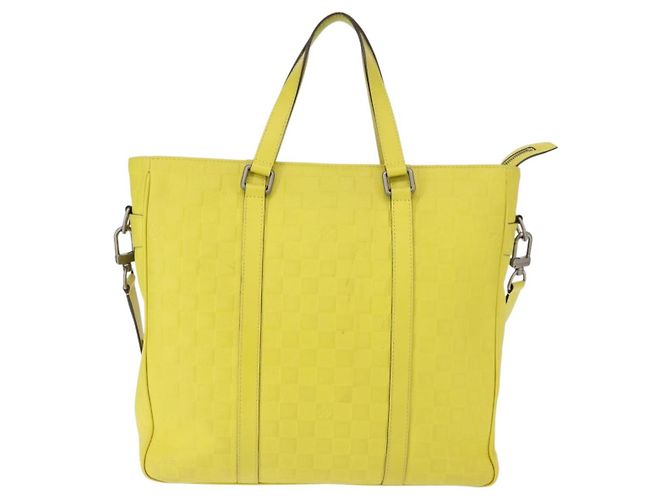 LOUIS VUITTON Borsa 2Way Tadao PM Damier Anfini Gialla N41393 LV Auth ep11572 Giallo - vista 13