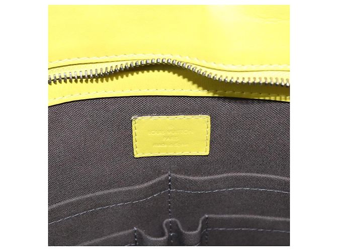LOUIS VUITTON Borsa 2Way Tadao PM Damier Anfini Gialla N41393 LV Auth ep11572 Giallo - vista 20