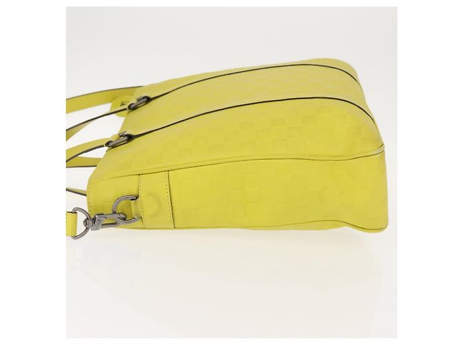 LOUIS VUITTON Borsa 2Way Tadao PM Damier Anfini Gialla N41393 LV Auth ep11572 Giallo - vista 4