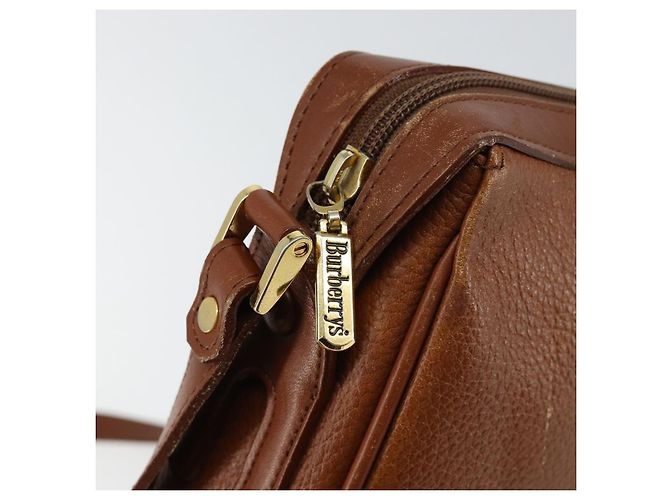 Autre Marque Borsa a Spalla Burberrys Nova Check in Pelle Marrone Oro Auth ep11687 D'oro - vista 10