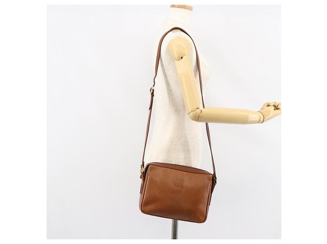 Autre Marque Borsa a Spalla Burberrys Nova Check in Pelle Marrone Oro Auth ep11687 D'oro - vista 22