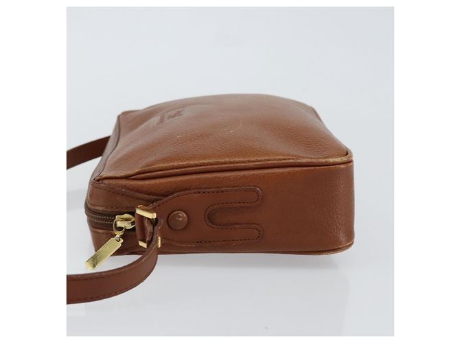Autre Marque Borsa a Spalla Burberrys Nova Check in Pelle Marrone Oro Auth ep11687 D'oro - vista 4