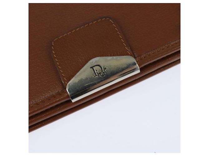 Borsa a spalla con catena Christian Dior in pelle marrone dorato Auth BA7503 D'oro - vista 14