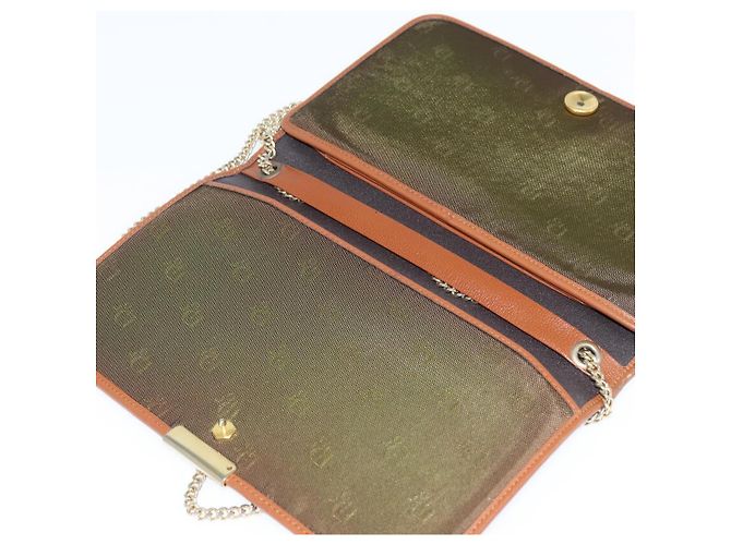 Borsa a spalla con catena Christian Dior in pelle marrone dorato Auth BA7503 D'oro - vista 15